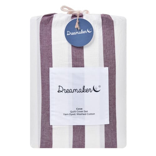 Plum Maeve Yarn-Dyed Washed Cotton Quilt Cover Set