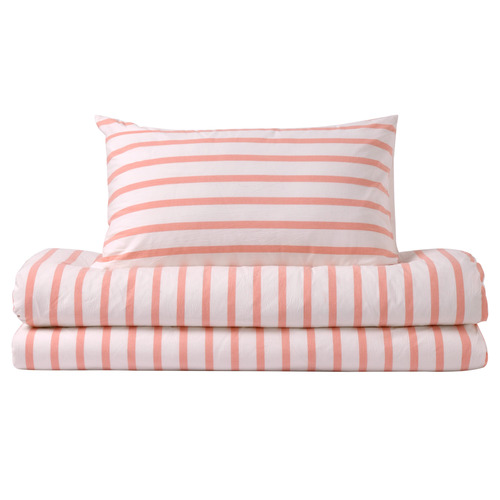Coral Beau Yarn-Dyed Washed Cotton Quilt Cover Set