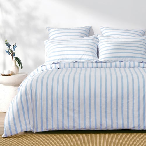 Sky Beau Yarn-Dyed Washed Cotton Quilt Cover Set
