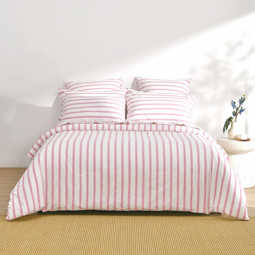 Pink Beau Yarn-Dyed Washed Cotton Quilt Cover Set