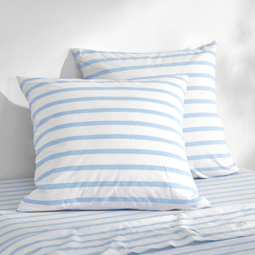 Beau Yarn-Dyed Washed Cotton European Pillowcases