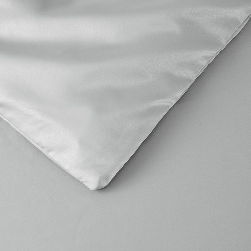 Grey Matte Satin Quilt Cover Set