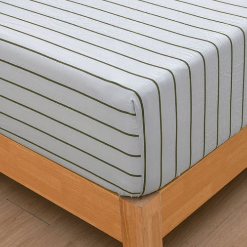 Lili Striped Microfibre Fitted Sheet Set