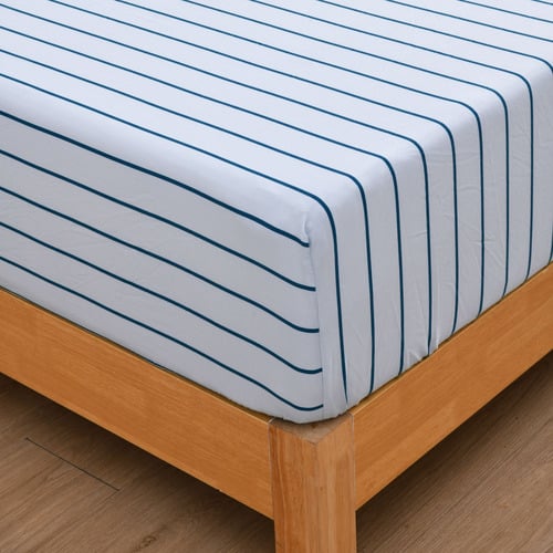 Lili Striped Microfibre Fitted Sheet Set