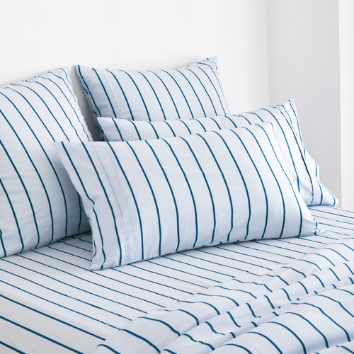 Lili Striped Microfibre Fitted Sheet Set