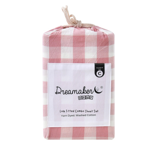Gordon Washed Cotton Cot Fitted Sheet Set