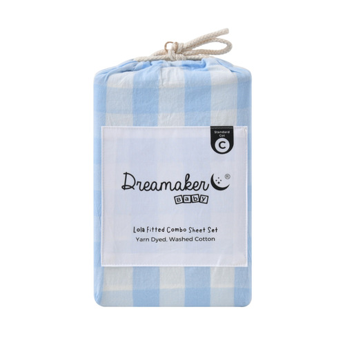 Gordon Washed Cotton Cot Fitted Sheet Set