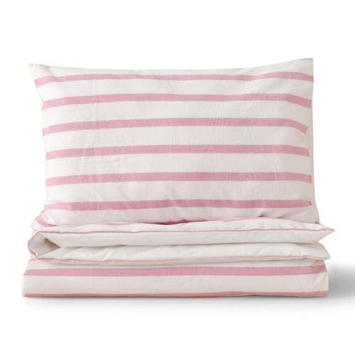 Pink Pearl Cesar Yarn-Dyed Cotton Cot Quilt Cover Set