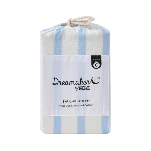 Sky Cesar Yarn-Dyed Cotton Cot Quilt Cover Set
