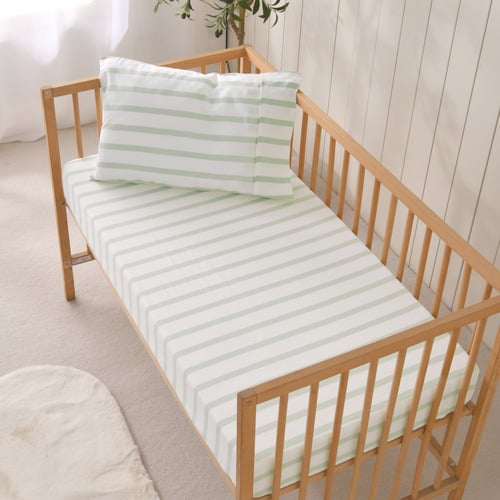 Cesar Washed Cotton Cot Fitted Sheet Set