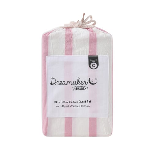 Cesar Washed Cotton Cot Fitted Sheet Set