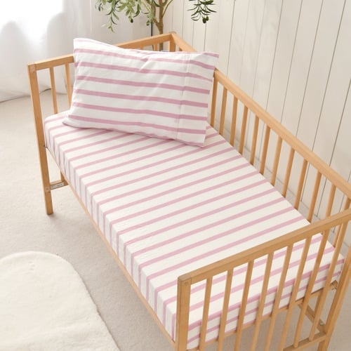 Cesar Washed Cotton Cot Fitted Sheet Set