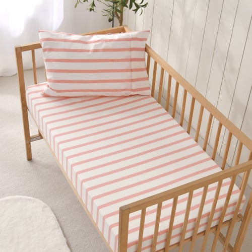 Cesar Washed Cotton Cot Fitted Sheet Set