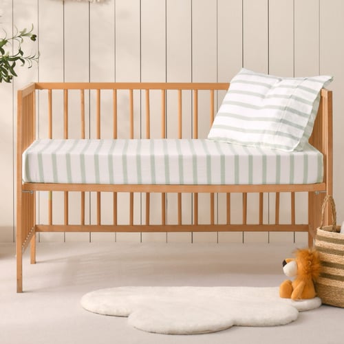 Cesar Washed Cotton Cot Fitted Sheet Set