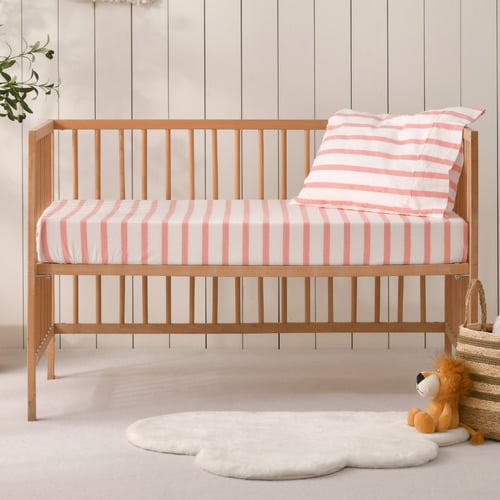 Cesar Washed Cotton Cot Fitted Sheet Set