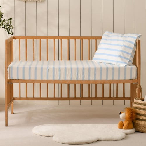 Cesar Washed Cotton Cot Fitted Sheet Set