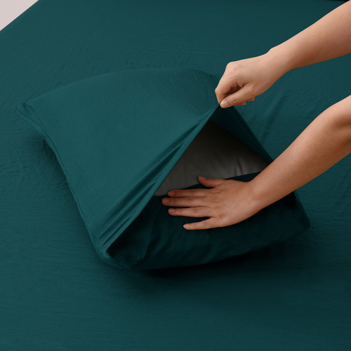 Teal Merida Microfibre Quilt Cover Set