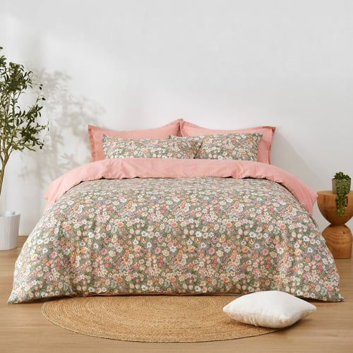 Jenna Cotton Reversible Quilt Cover Set