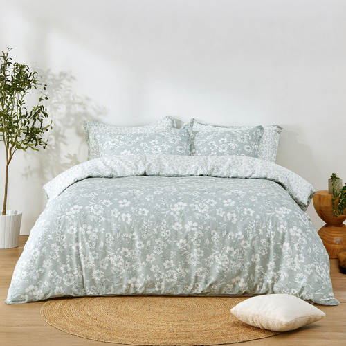 Eileen Cotton Reversible Quilt Cover Set