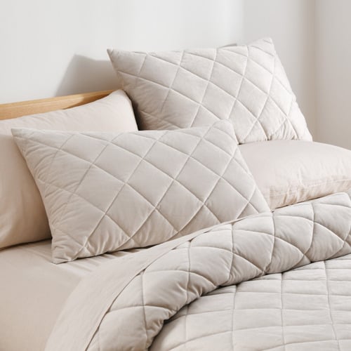 Stone Horace French Velvet Quilt Cover Set