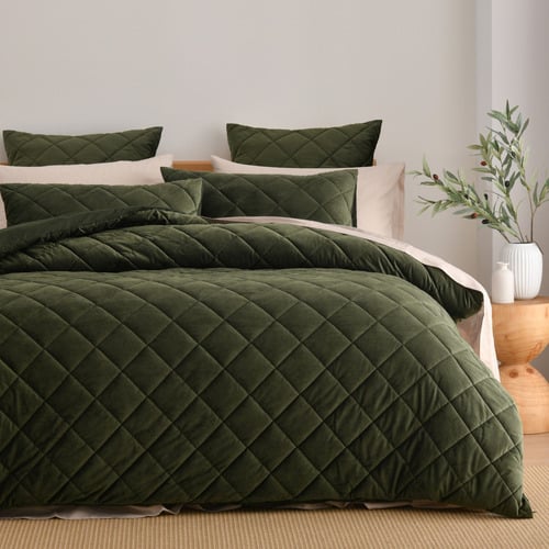 Olive Horace French Velvet Quilt Cover Set