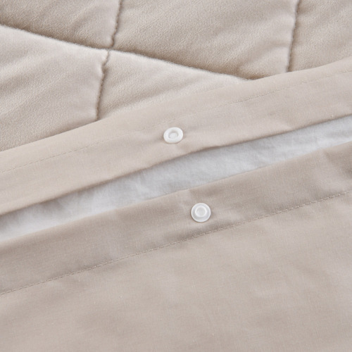 Stone Horace French Velvet Quilt Cover Set