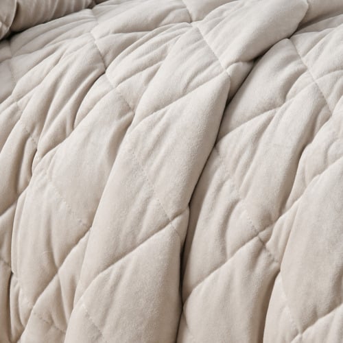 Stone Horace French Velvet Quilt Cover Set