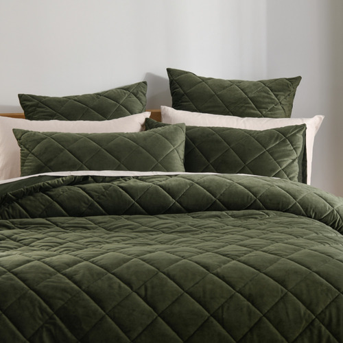 Olive Horace French Velvet Quilt Cover Set