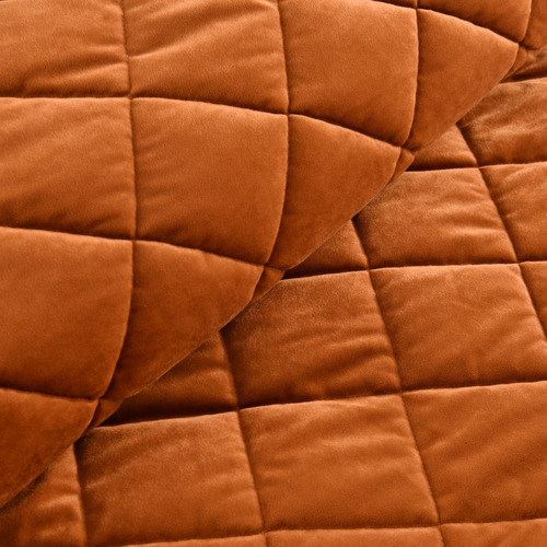 Rust Horace French Velvet Quilt Cover Set