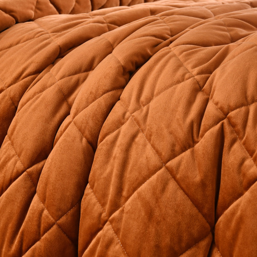 Rust Horace French Velvet Quilt Cover Set