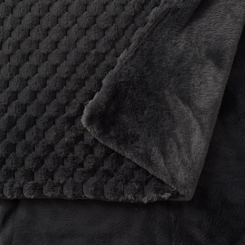 Emmett Textured Faux Fur Throw