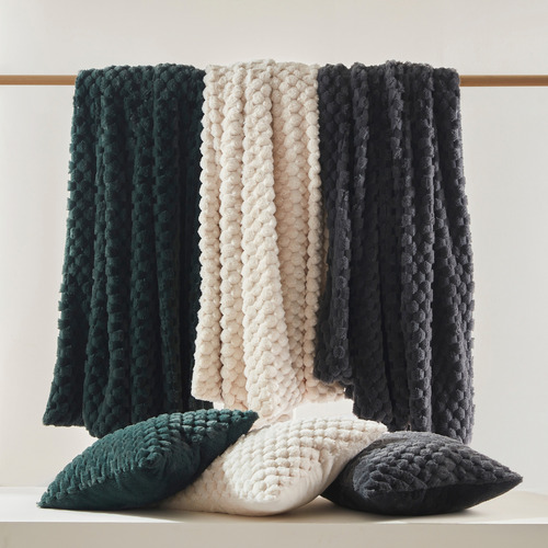Emmett Textured Faux Fur Throw