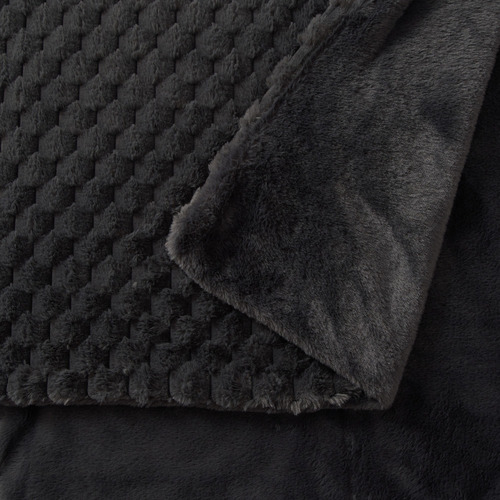 Emmett Textured Faux Fur Throw