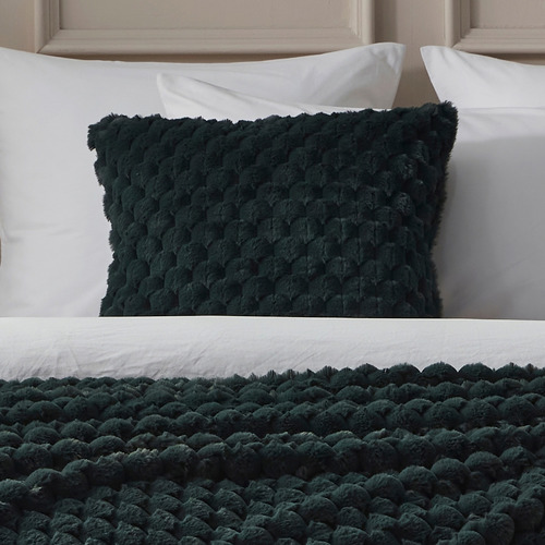 Emmett Textured Faux Fur Cushion