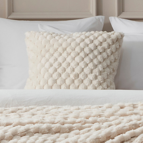 Emmett Textured Faux Fur Cushion