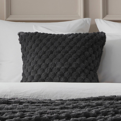 Emmett Textured Faux Fur Cushion
