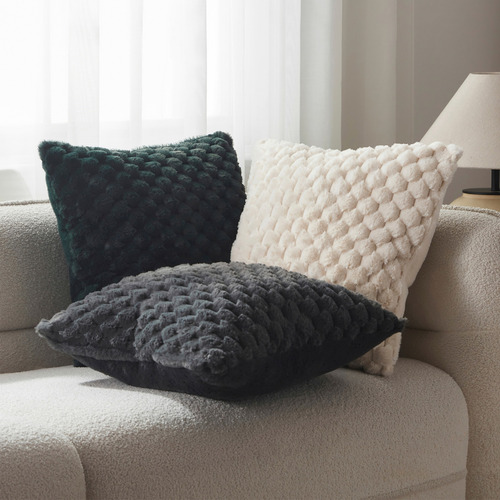 Emmett Textured Faux Fur Cushion