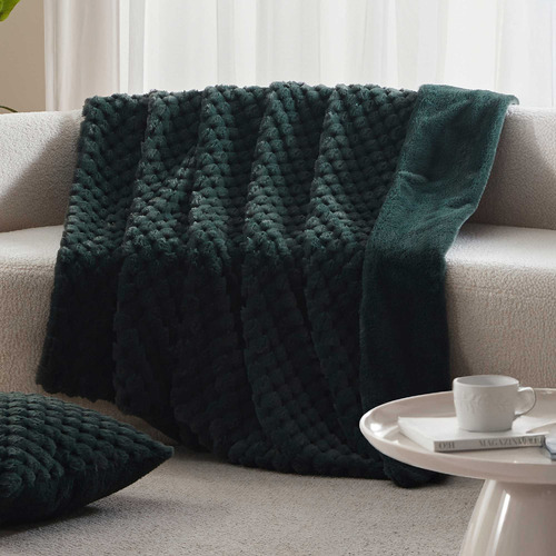Emmett Textured Faux Fur Throw