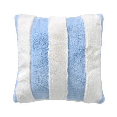 Denver Carved Stripe Faux Fur Cushion