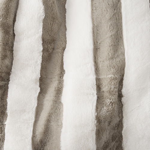 Denver Carved Stripe Faux Fur Throw