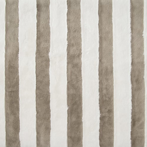 Denver Carved Stripe Faux Fur Throw