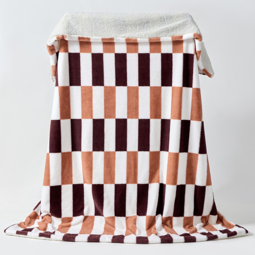 Chocolate Mousse Alma Faux Fur Throw