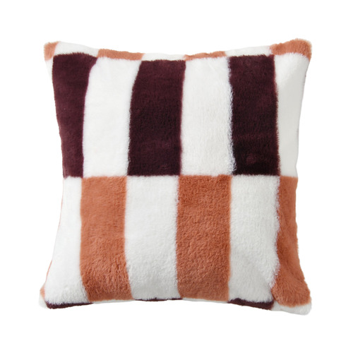 Chocolate Mousse Alma Faux Fur Cushion