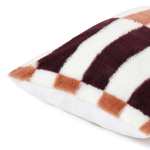 Chocolate Mousse Alma Faux Fur Cushion