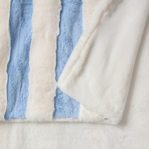 Denver Carved Stripe Faux Fur Throw