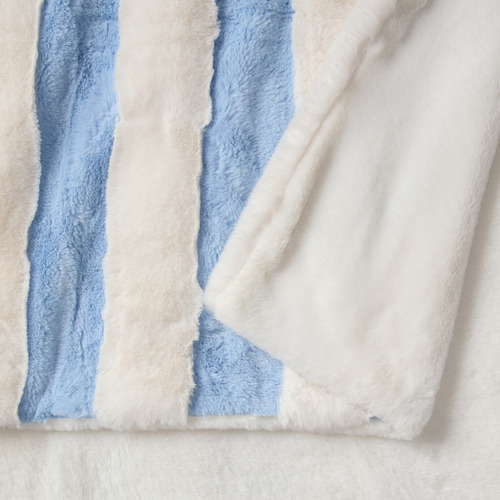 Denver Carved Stripe Faux Fur Throw