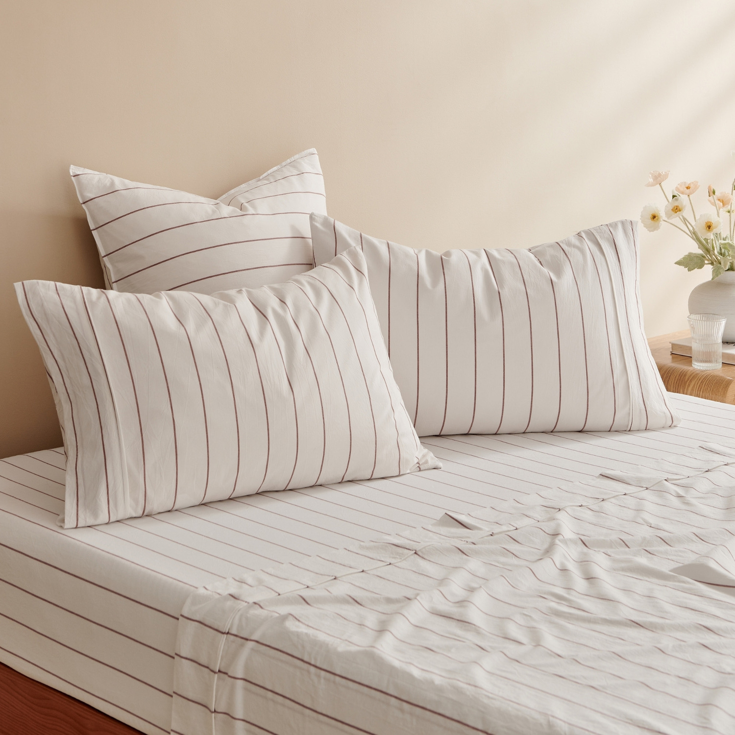 Zinnia Washed Cotton Standard Pillowcases
