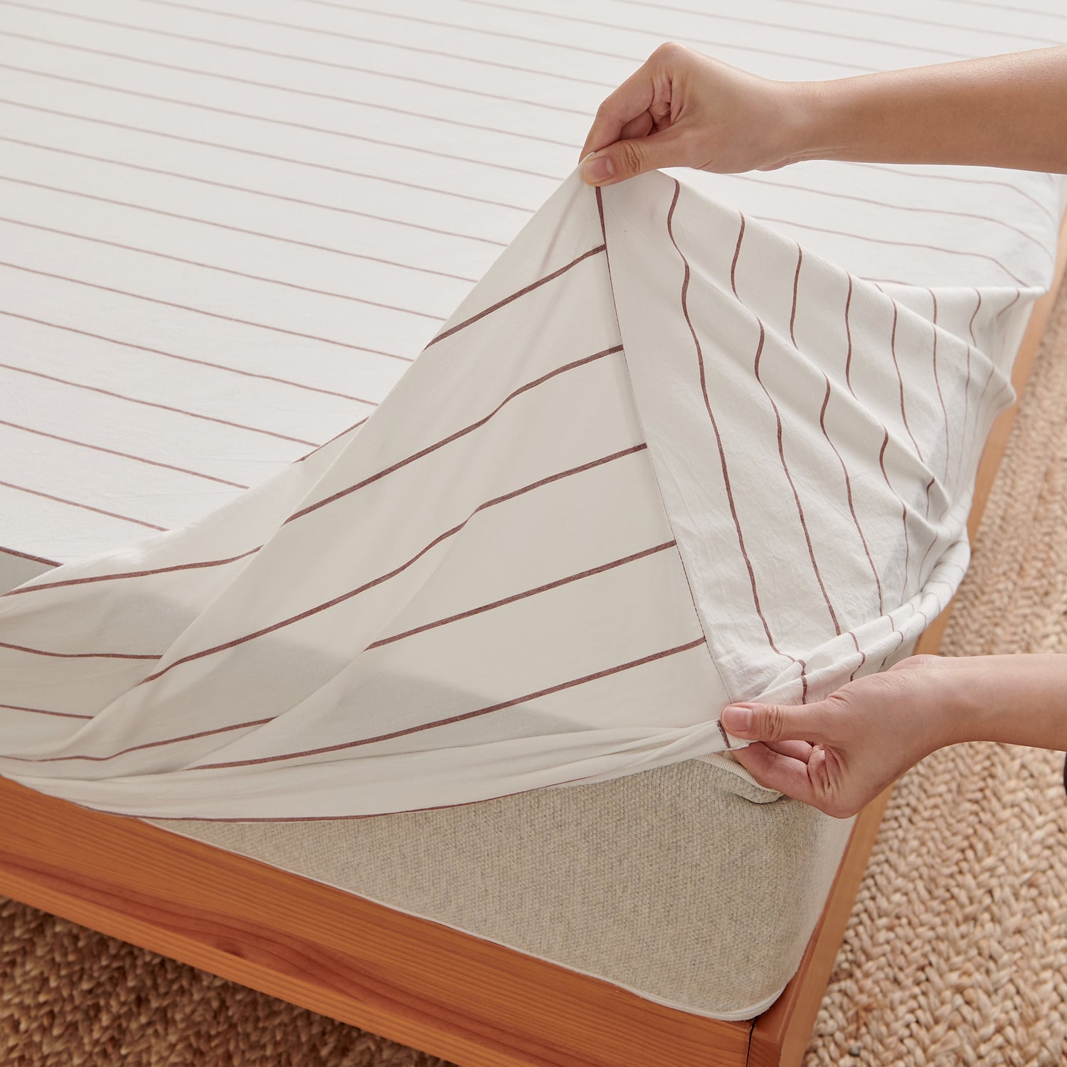 Zinnia Washed Cotton Fitted Sheet Set