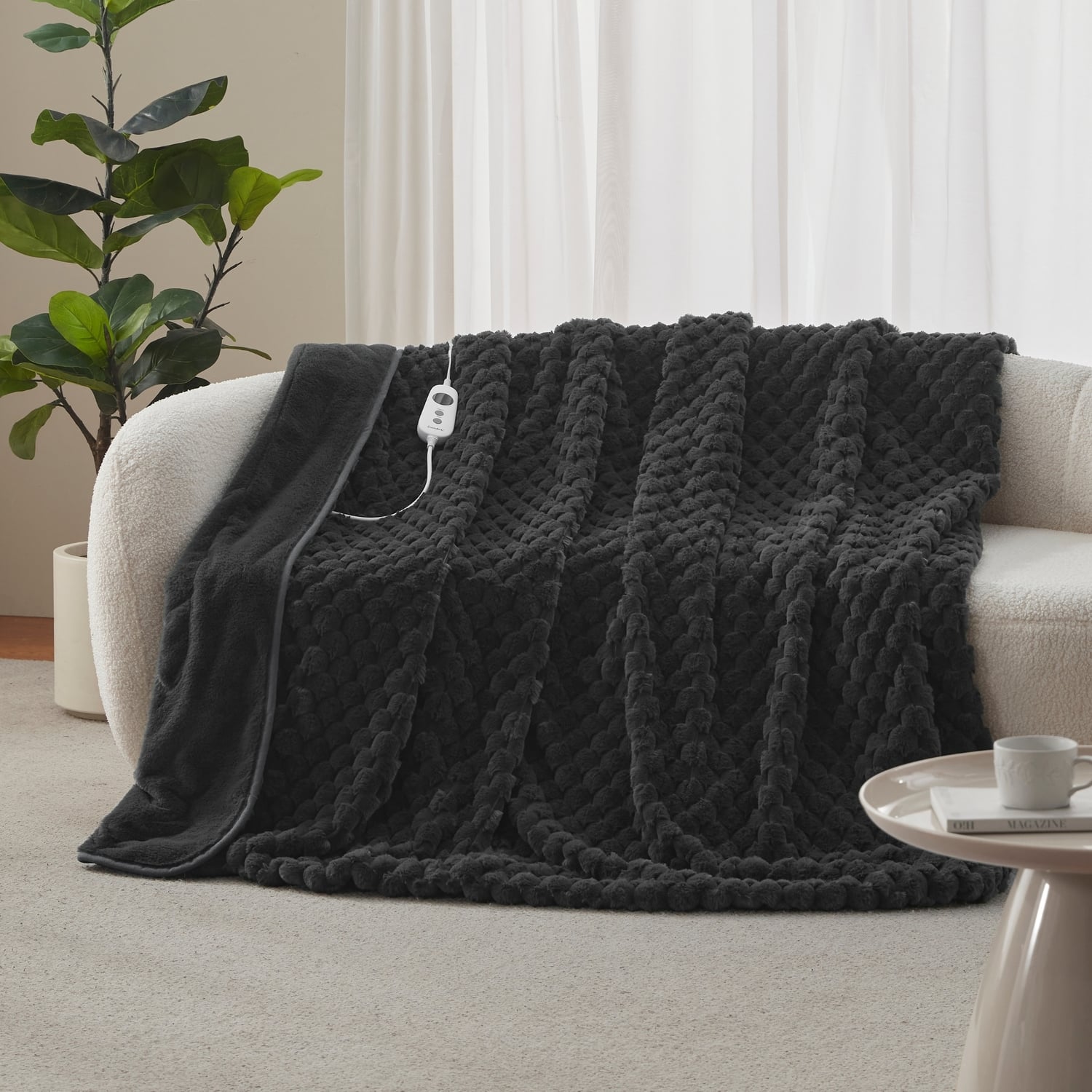 Melisande Faux Fur Heated Throw
