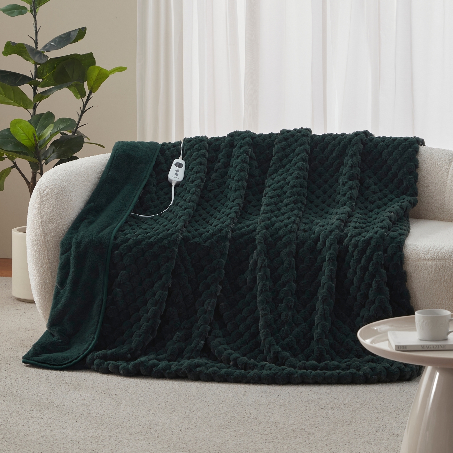 Melisande Faux Fur Heated Throw